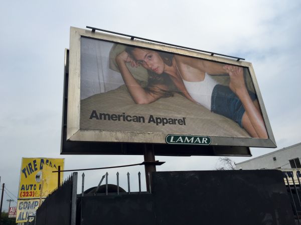 New American Apparel OOH campaign spotted on the streets of LA