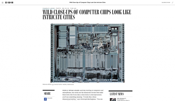 Wired features Christoph Morlinghaus' Close-Ups of Computer Chips