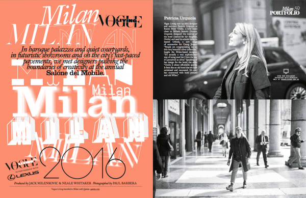 Paul Barbera for Milan Design Week 2016 in Vogue Living Australia 
