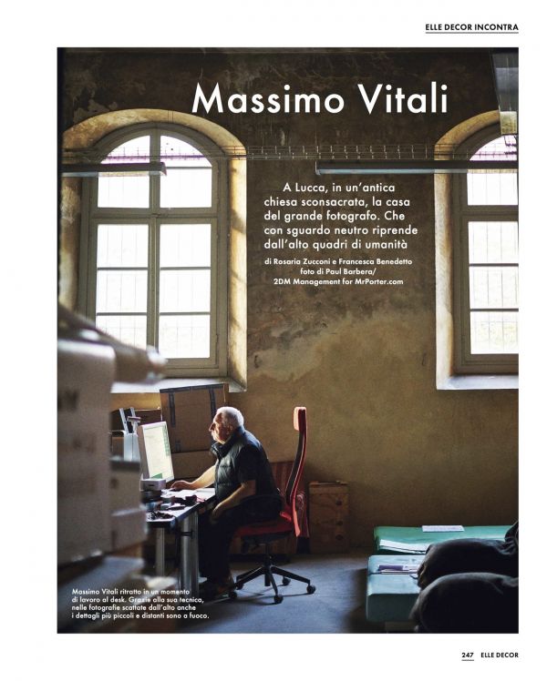Paul Barbera shoots Massimo Vitali for Elle Decor Italy