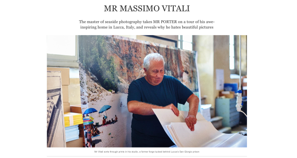 Commission: Paul BARBERA shoots  Massimo Vitali for MR PORTER